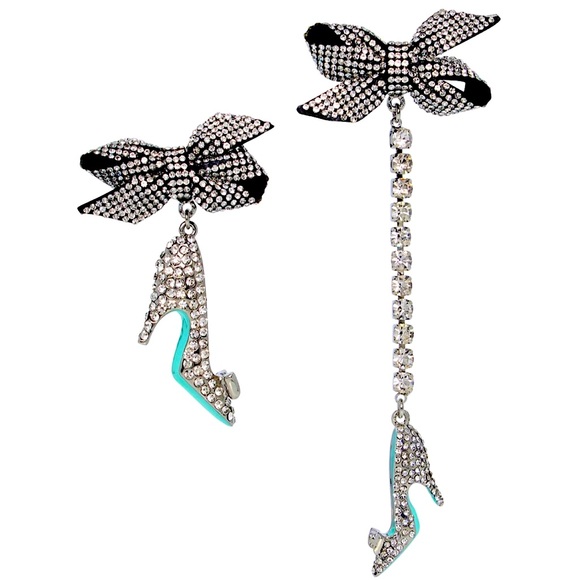 Betsey Johnson Jewelry - Betsey Johnson | HOLIDAY MISMATCH PUMP & BOWS EARRINGS